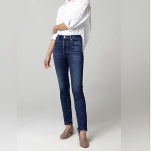 Citizens of Humanity Olivia High Rise Slim Ankle in Gleams Blue Jean size 25